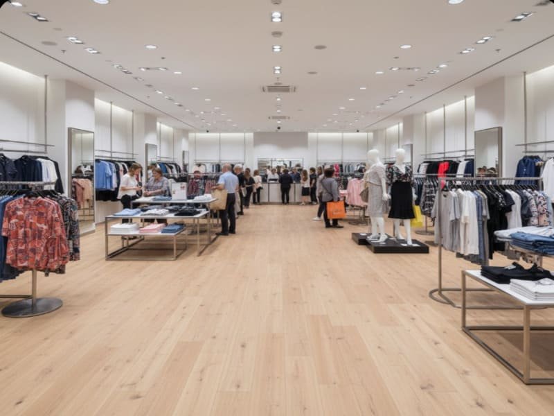 moderner spc-fußboden in einem modernen wohnzimmer, der die stabilität des kerns unterstreicht